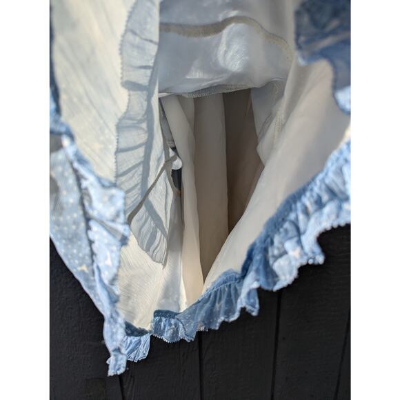 TRU 8 summer prairie dress ruffle country western girly sweetheart pastel blue - Picture 2 of 5